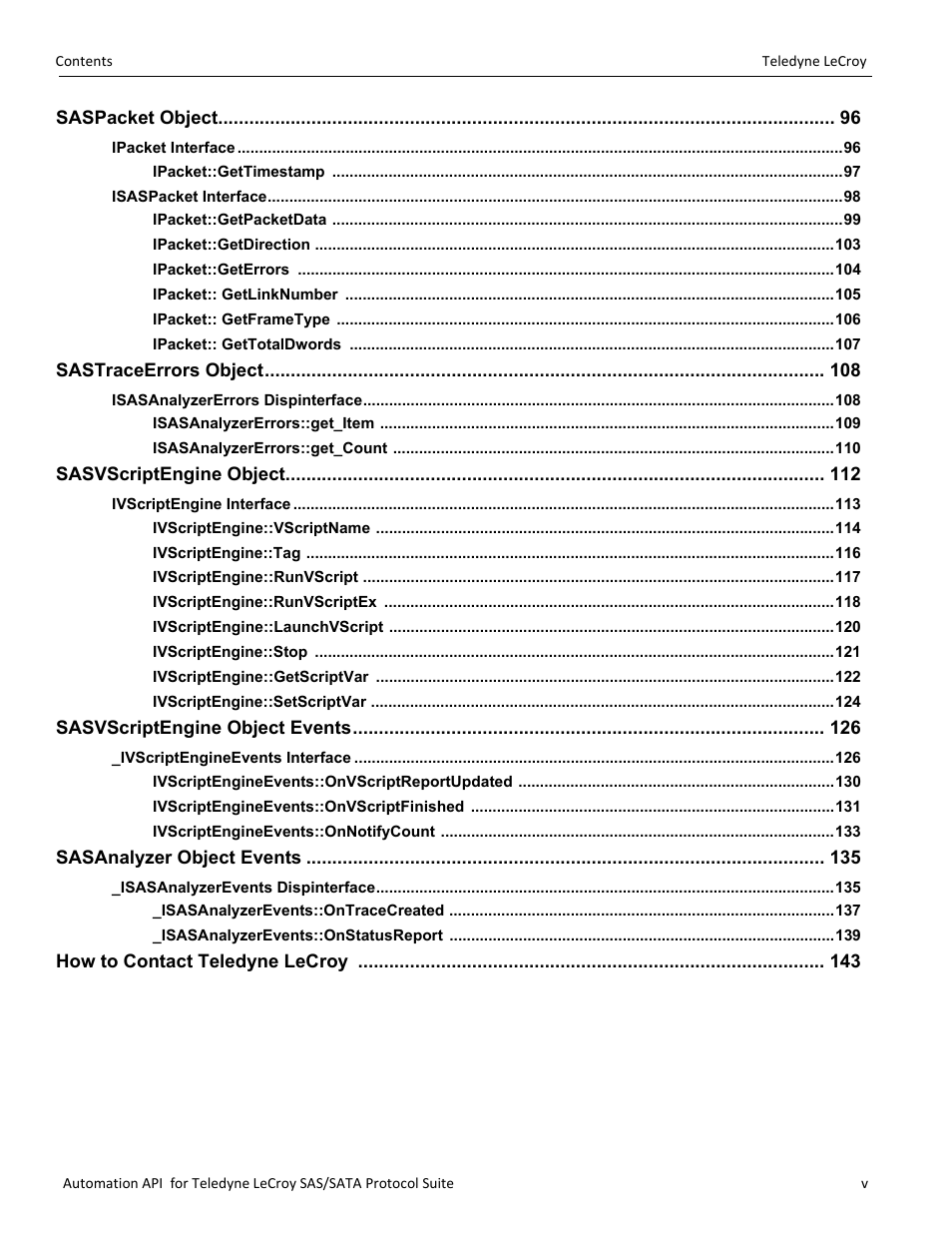 Teledyne LeCroy SAS_SATA Automation API manual User Manual | Page 5 / 150