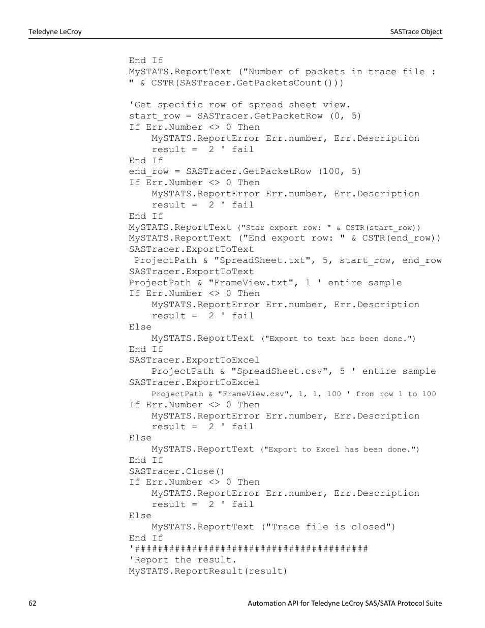 Teledyne LeCroy SAS_SATA Automation API manual User Manual | Page 68 / 150