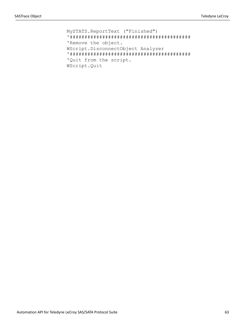 Teledyne LeCroy SAS_SATA Automation API manual User Manual | Page 69 / 150