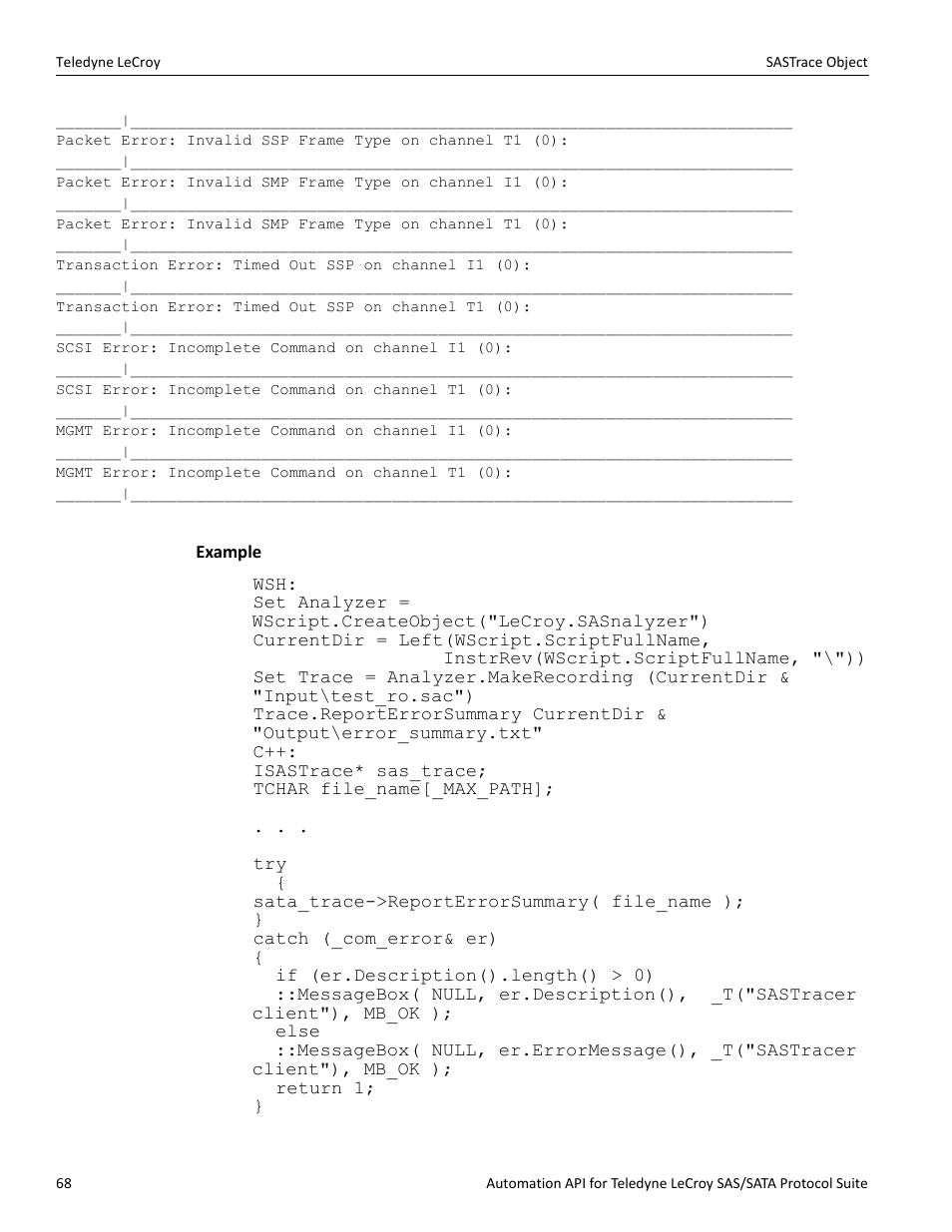 Teledyne LeCroy SAS_SATA Automation API manual User Manual | Page 74 / 150