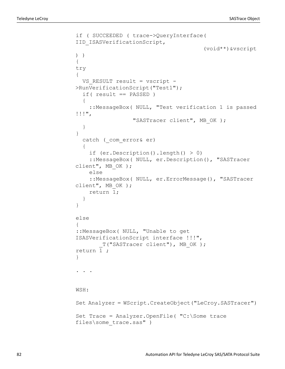 Teledyne LeCroy SAS_SATA Automation API manual User Manual | Page 88 / 150
