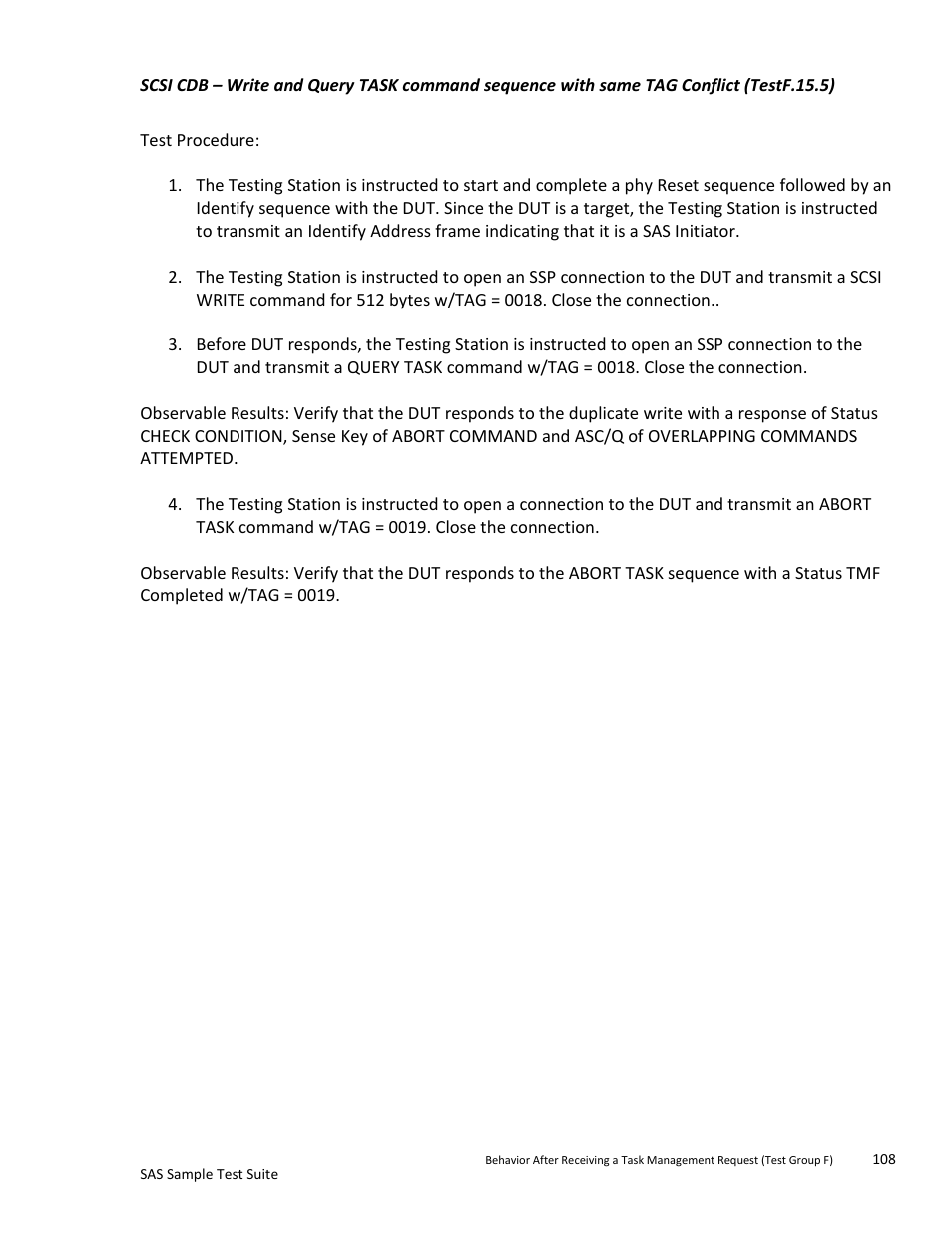 Testf.15.5) | Teledyne LeCroy SAS Sample Test Suite User Manual | Page 108 / 109