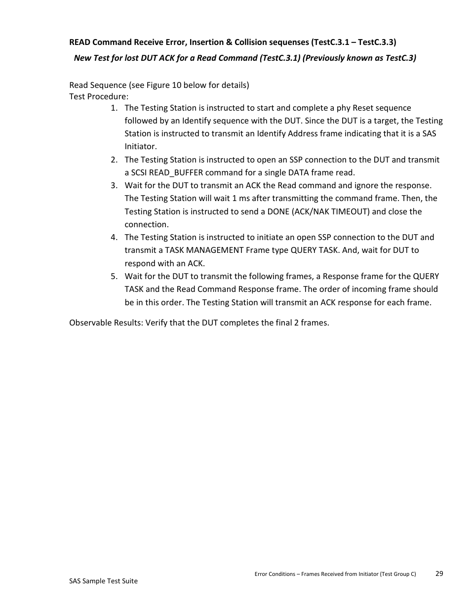 Testc.3.1 – testc.3.3), Testc.3) | Teledyne LeCroy SAS Sample Test Suite User Manual | Page 29 / 109