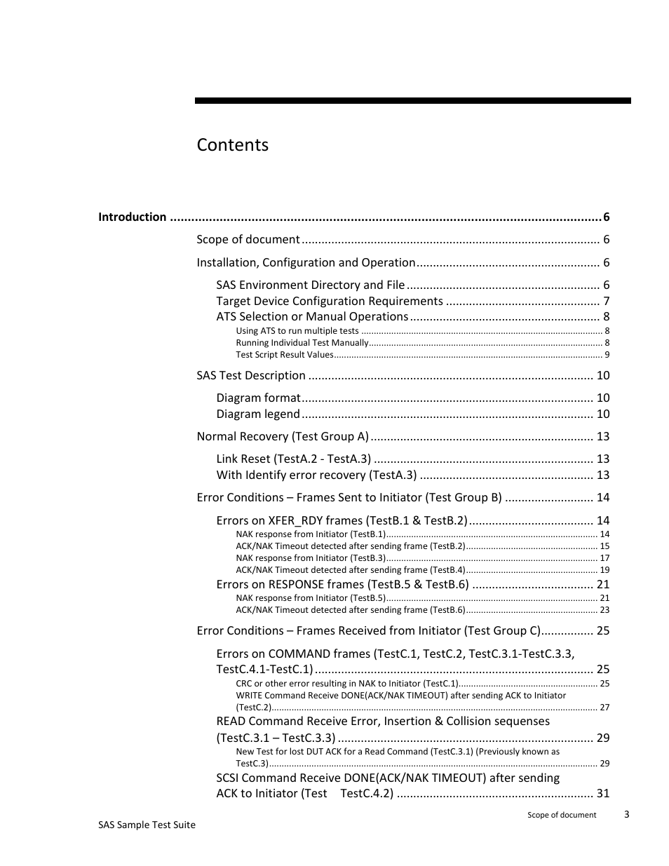 Teledyne LeCroy SAS Sample Test Suite User Manual | Page 3 / 109