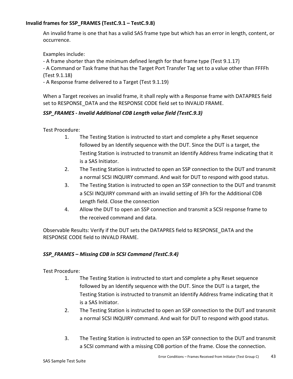 Teledyne LeCroy SAS Sample Test Suite User Manual | Page 43 / 109