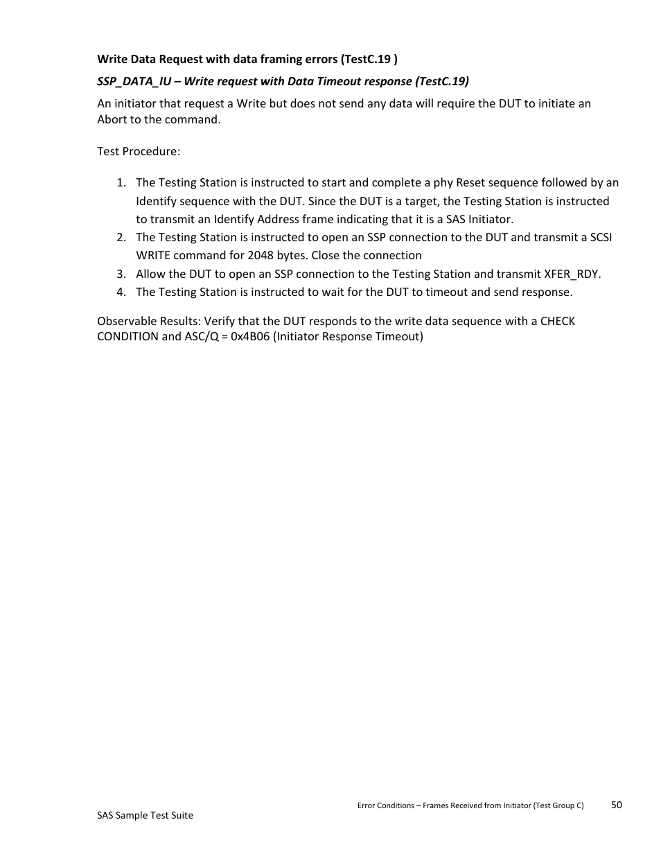 Teledyne LeCroy SAS Sample Test Suite User Manual | Page 50 / 109