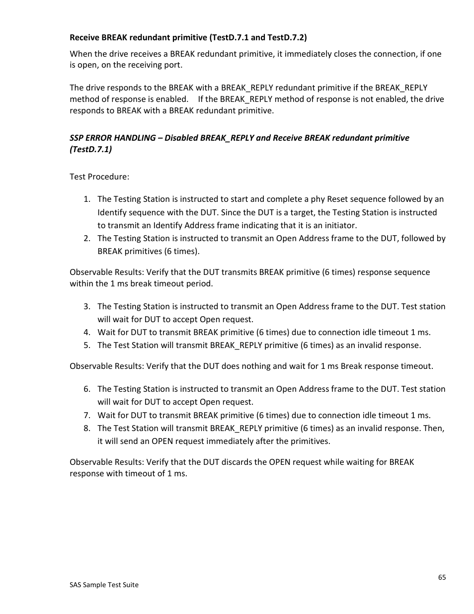 Testd.7.1) | Teledyne LeCroy SAS Sample Test Suite User Manual | Page 65 / 109