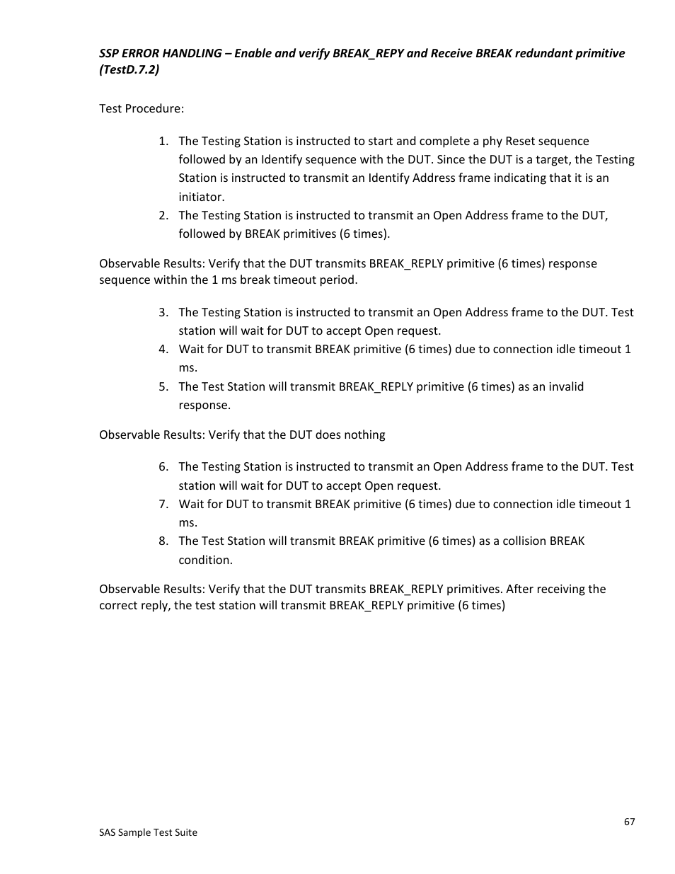 Redundant primitive (testd.7.2) | Teledyne LeCroy SAS Sample Test Suite User Manual | Page 67 / 109