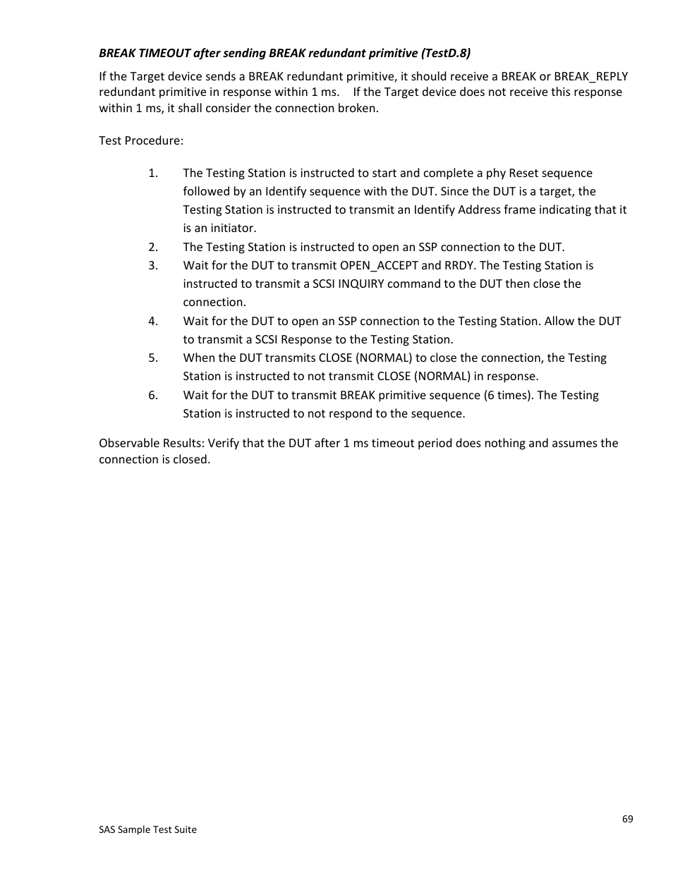 Teledyne LeCroy SAS Sample Test Suite User Manual | Page 69 / 109