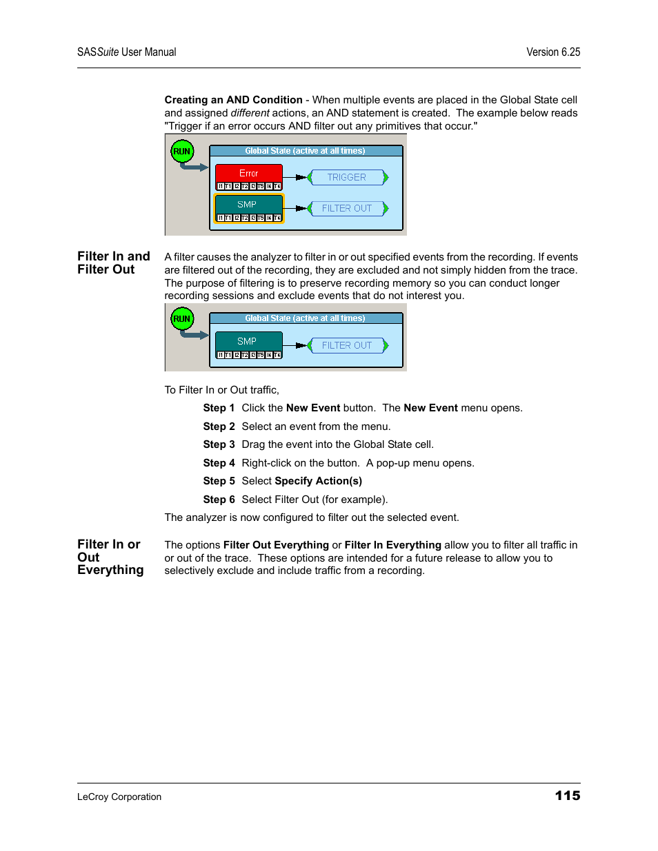Filter in and filter out, Filter in or out everything | Teledyne LeCroy SAS Suite User Manual User Manual | Page 125 / 302