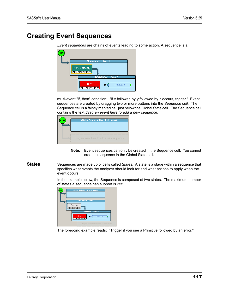 Creating event sequences, States | Teledyne LeCroy SAS Suite User Manual User Manual | Page 127 / 302