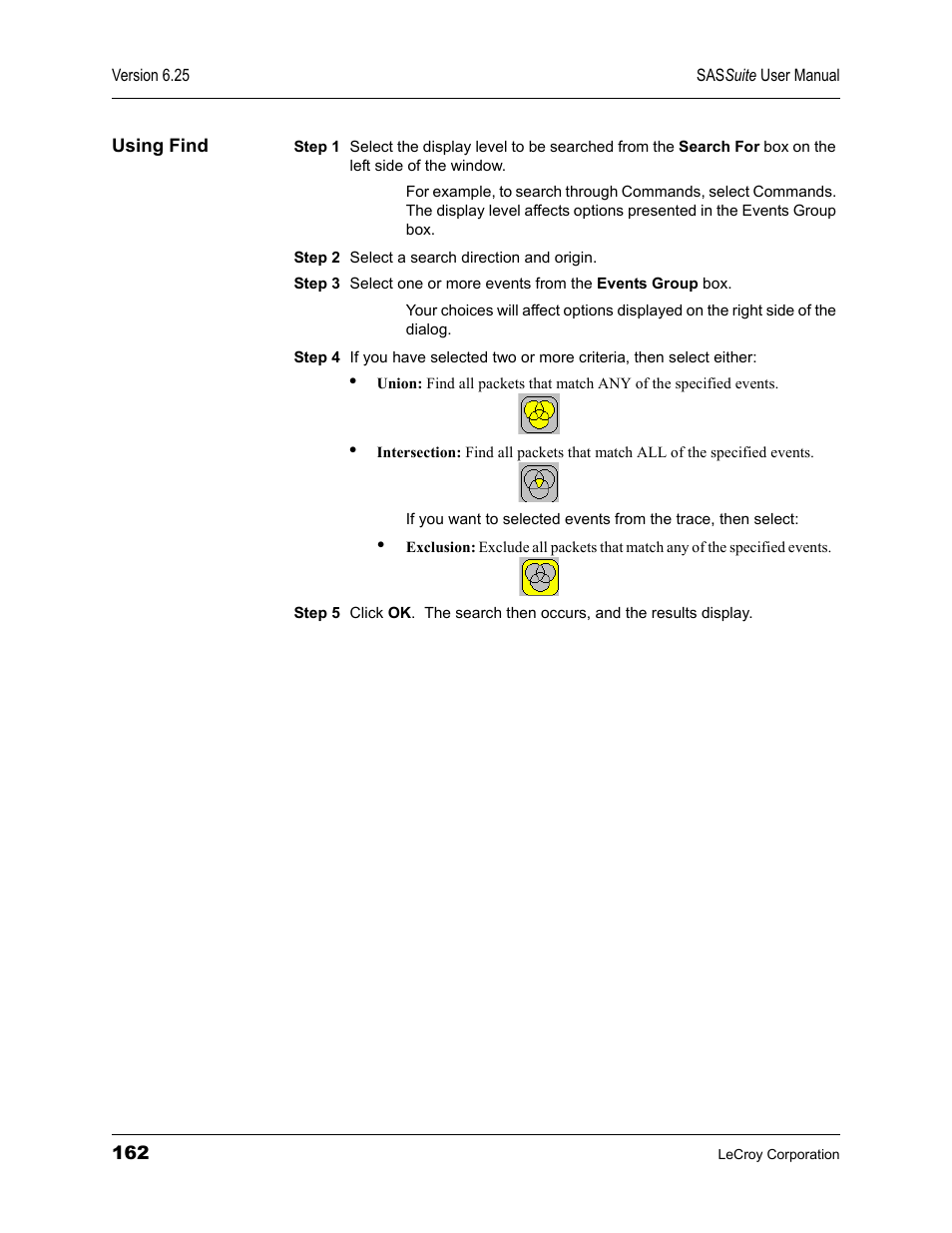 Using find | Teledyne LeCroy SAS Suite User Manual User Manual | Page 172 / 302