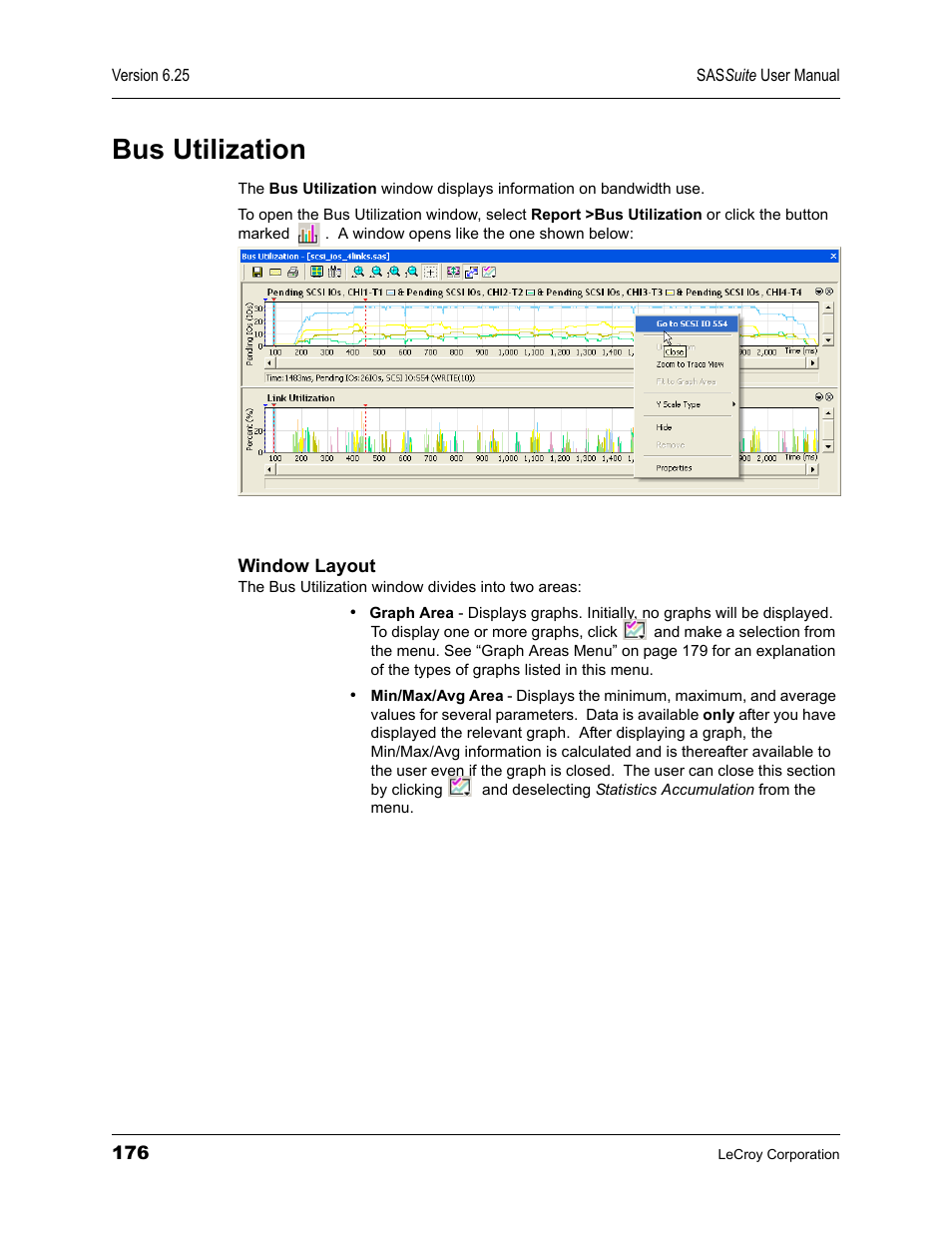 Bus utilization | Teledyne LeCroy SAS Suite User Manual User Manual | Page 186 / 302