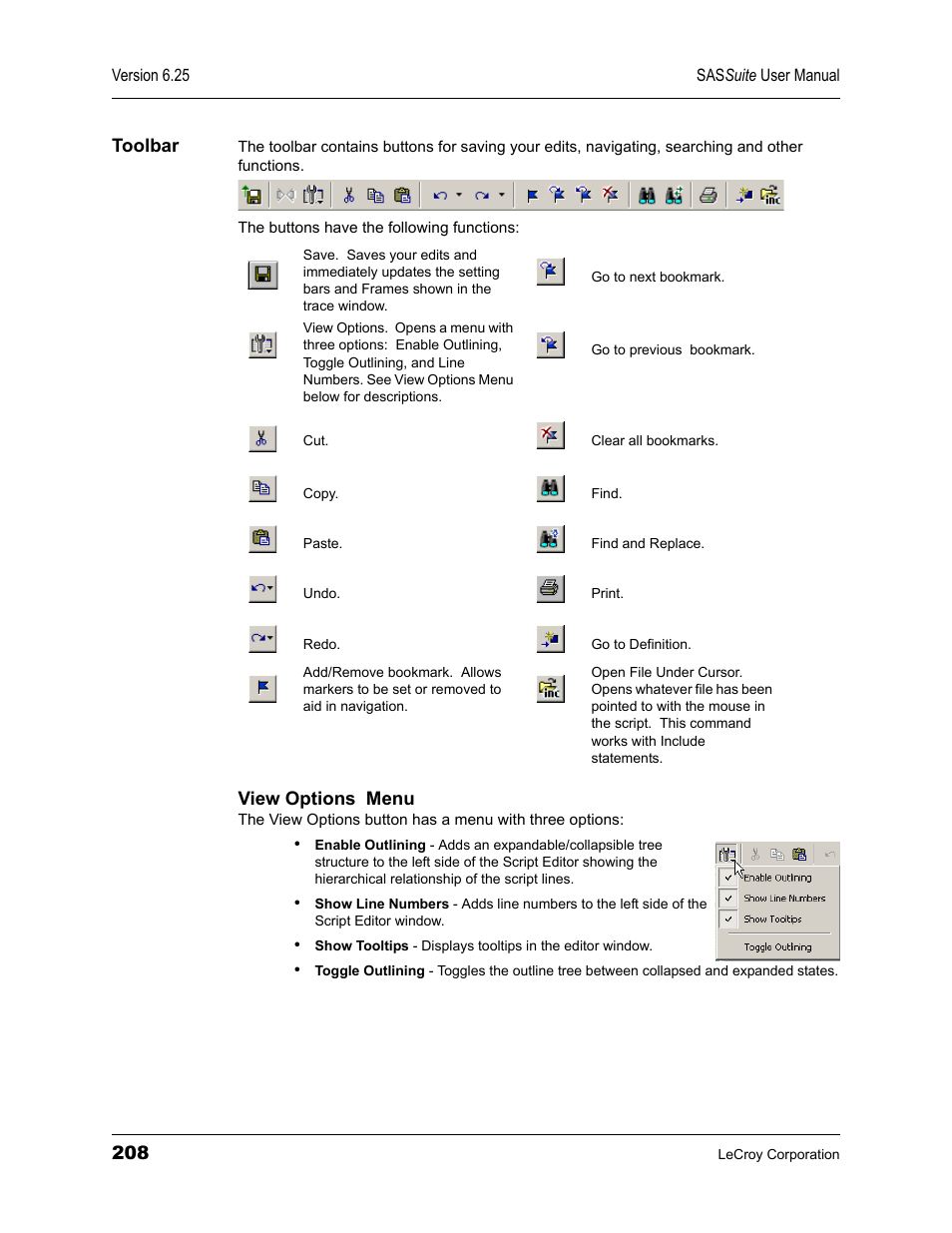 Toolbar | Teledyne LeCroy SAS Suite User Manual User Manual | Page 218 / 302