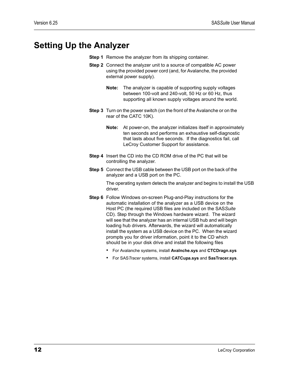 Setting up the analyzer | Teledyne LeCroy SAS Suite User Manual User Manual | Page 22 / 302