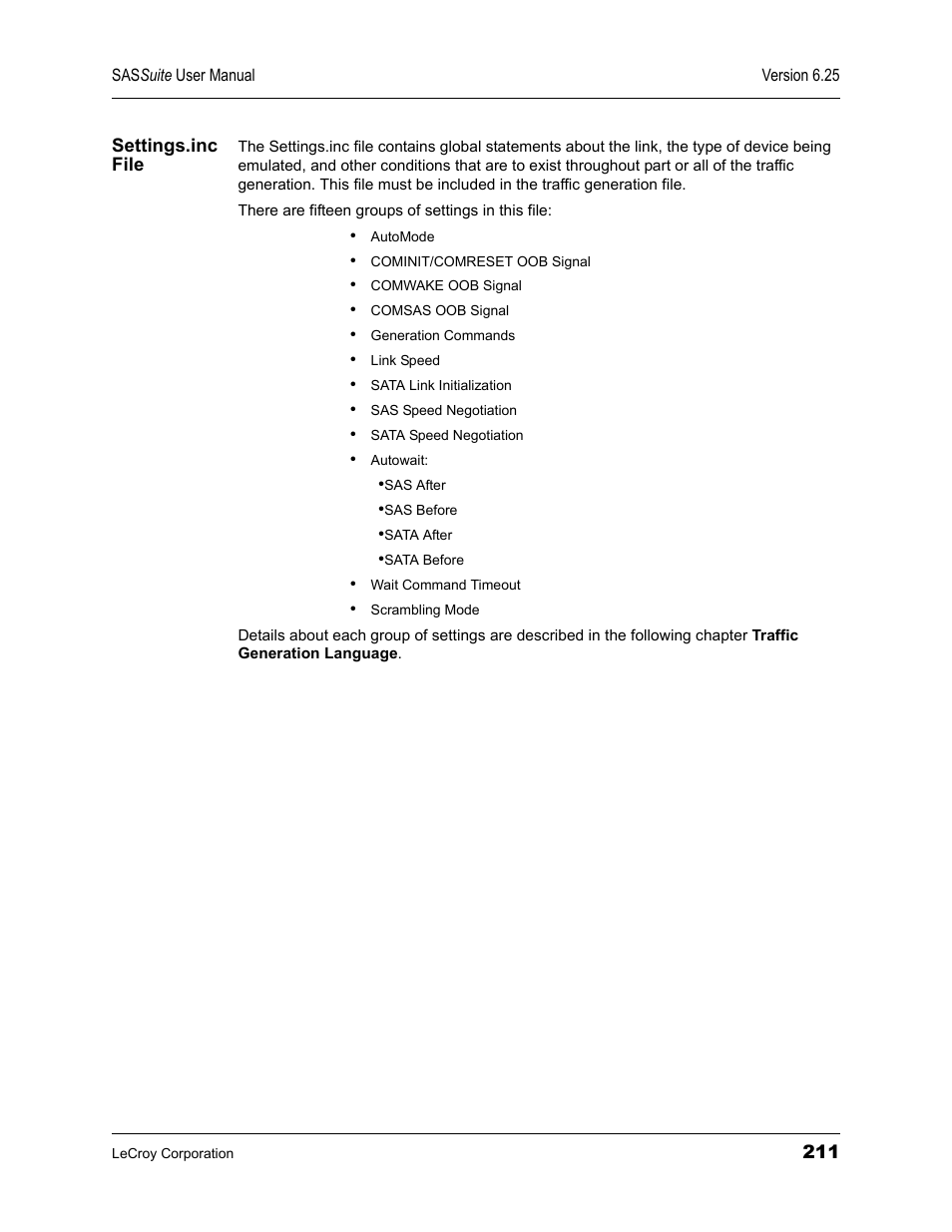 Settings.inc file | Teledyne LeCroy SAS Suite User Manual User Manual | Page 221 / 302