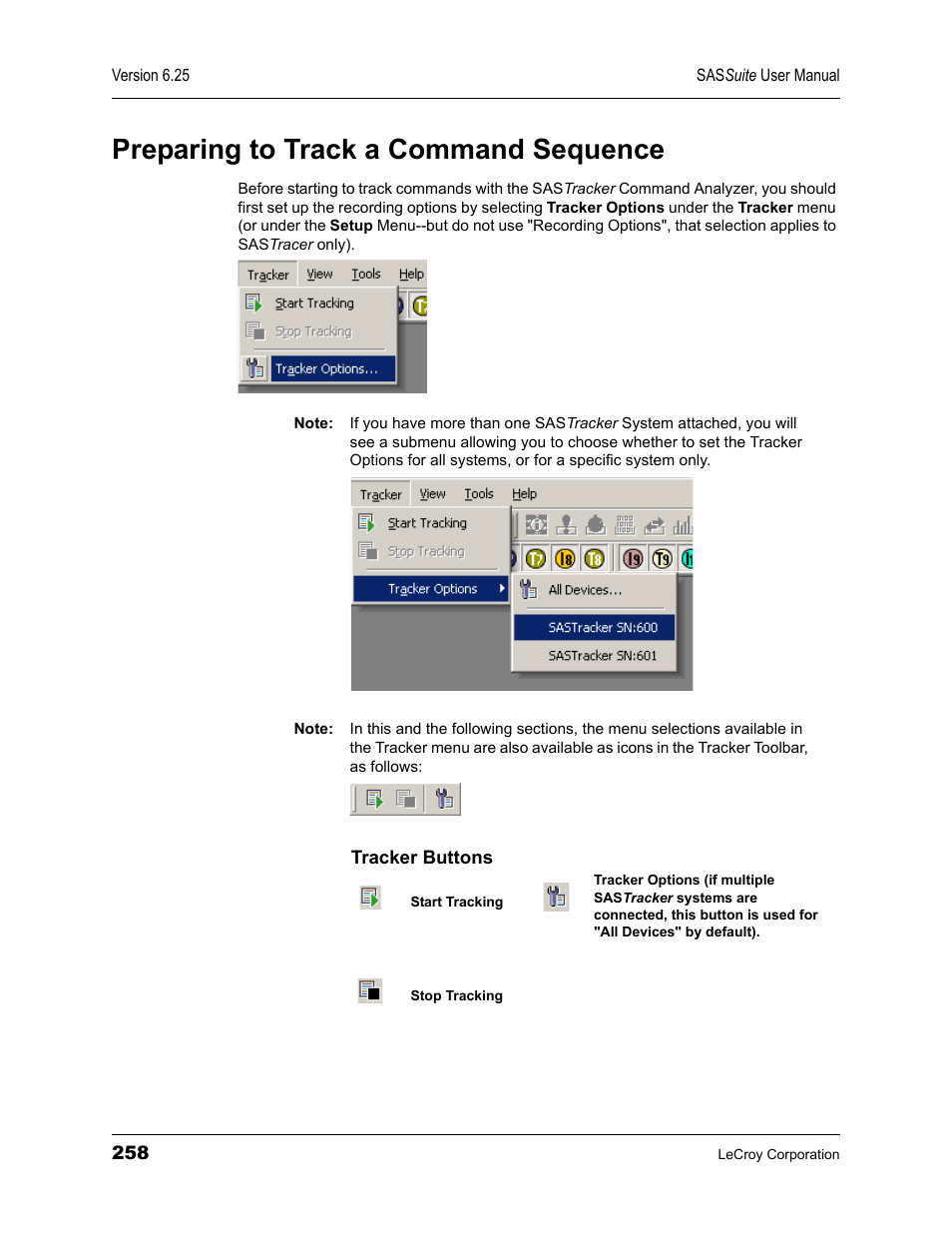 Preparing to track a command sequence | Teledyne LeCroy SAS Suite User Manual User Manual | Page 268 / 302