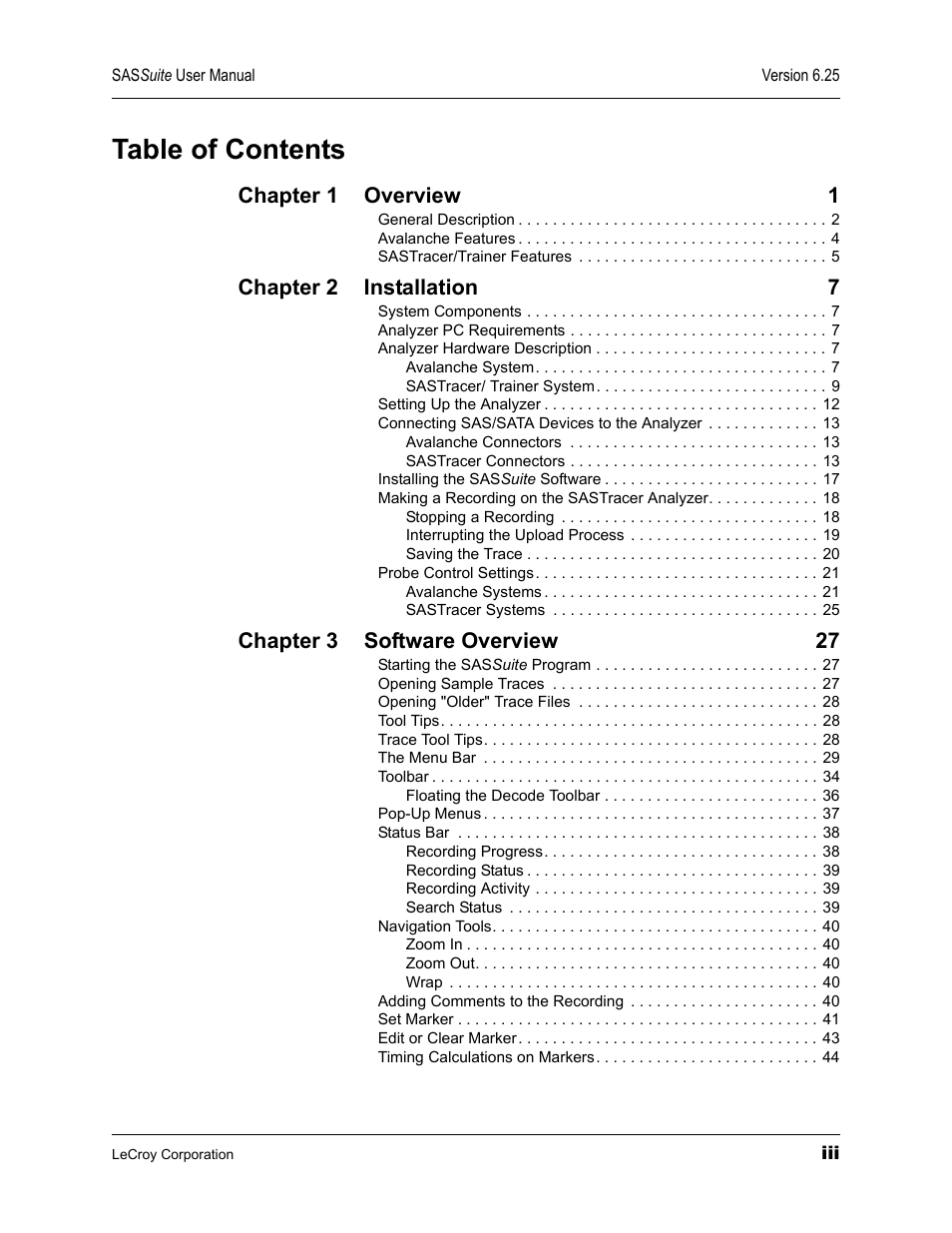 Teledyne LeCroy SAS Suite User Manual User Manual | Page 3 / 302