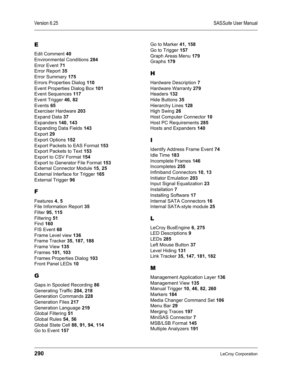 Teledyne LeCroy SAS Suite User Manual User Manual | Page 300 / 302