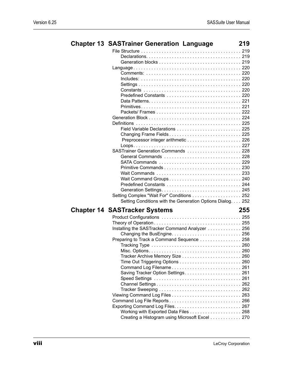 Teledyne LeCroy SAS Suite User Manual User Manual | Page 8 / 302