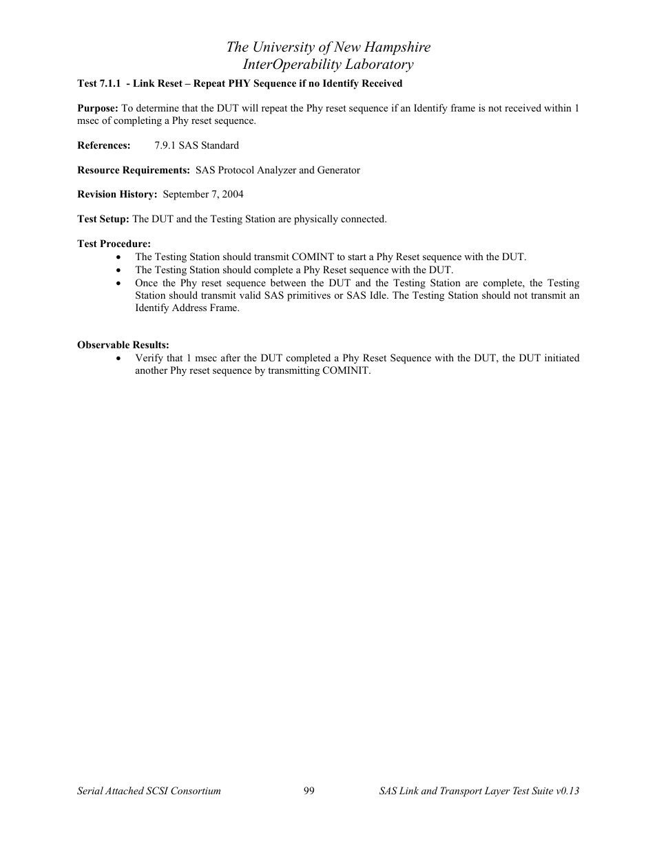 Teledyne LeCroy SAS Verification Test Descriptions User Manual | Page 100 / 186