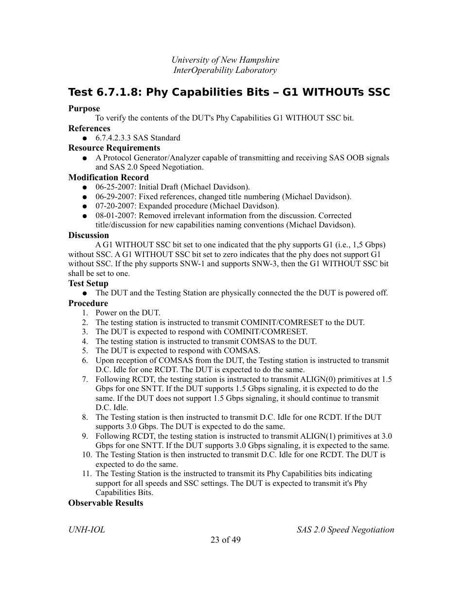 Teledyne LeCroy SAS Verification Test Descriptions User Manual | Page 159 / 186