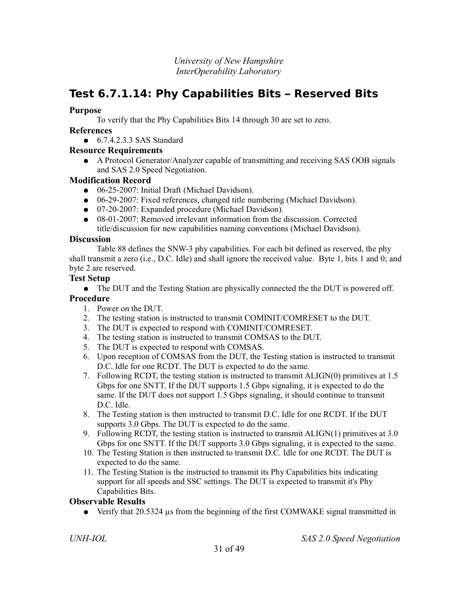Teledyne LeCroy SAS Verification Test Descriptions User Manual | Page 167 / 186