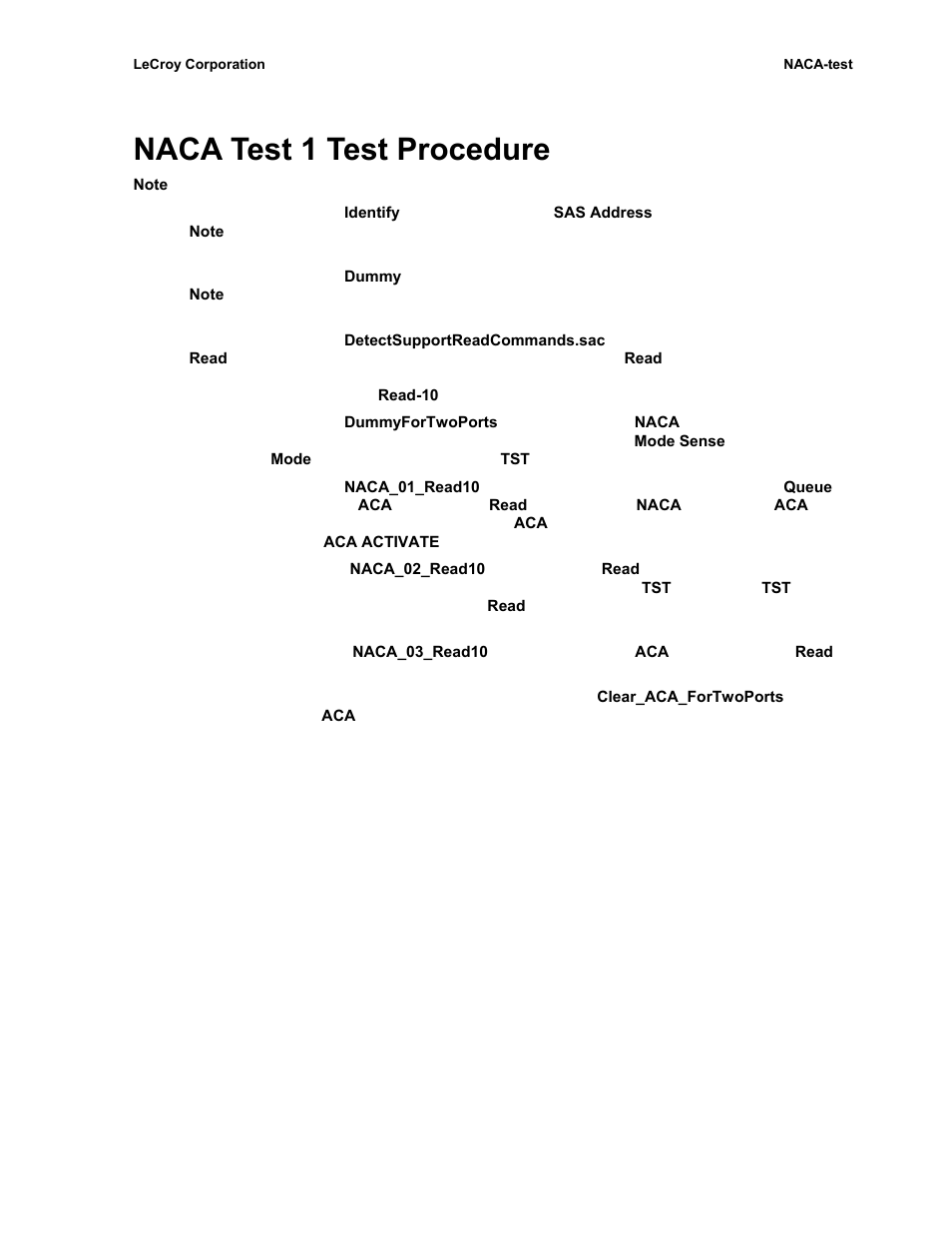 Naca-test-revised.pdf, Naca test 1 test procedure | Teledyne LeCroy SAS Verification Test Descriptions User Manual | Page 186 / 186