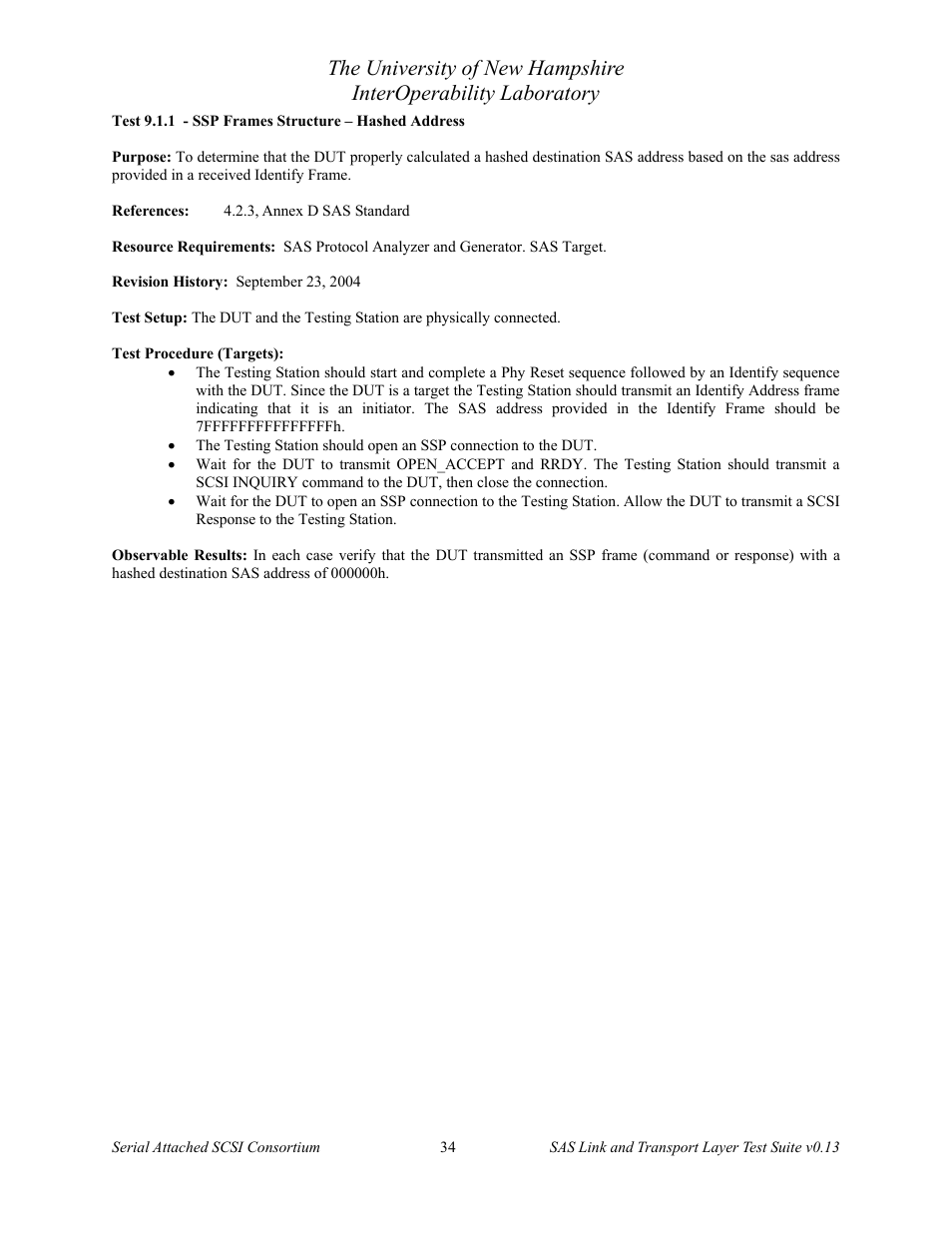 Teledyne LeCroy SAS Verification Test Descriptions User Manual | Page 35 / 186