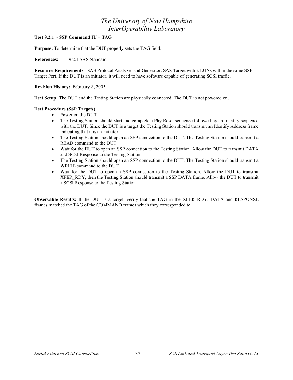 Teledyne LeCroy SAS Verification Test Descriptions User Manual | Page 38 / 186