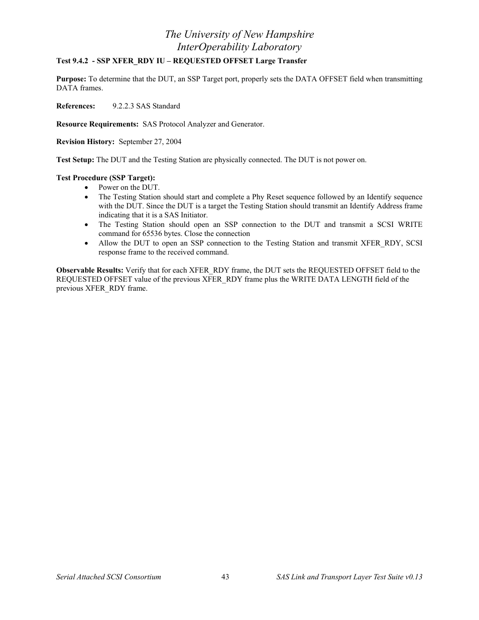 Teledyne LeCroy SAS Verification Test Descriptions User Manual | Page 44 / 186