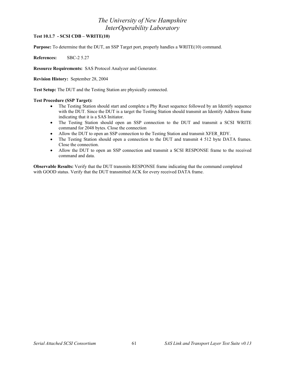 Teledyne LeCroy SAS Verification Test Descriptions User Manual | Page 62 / 186
