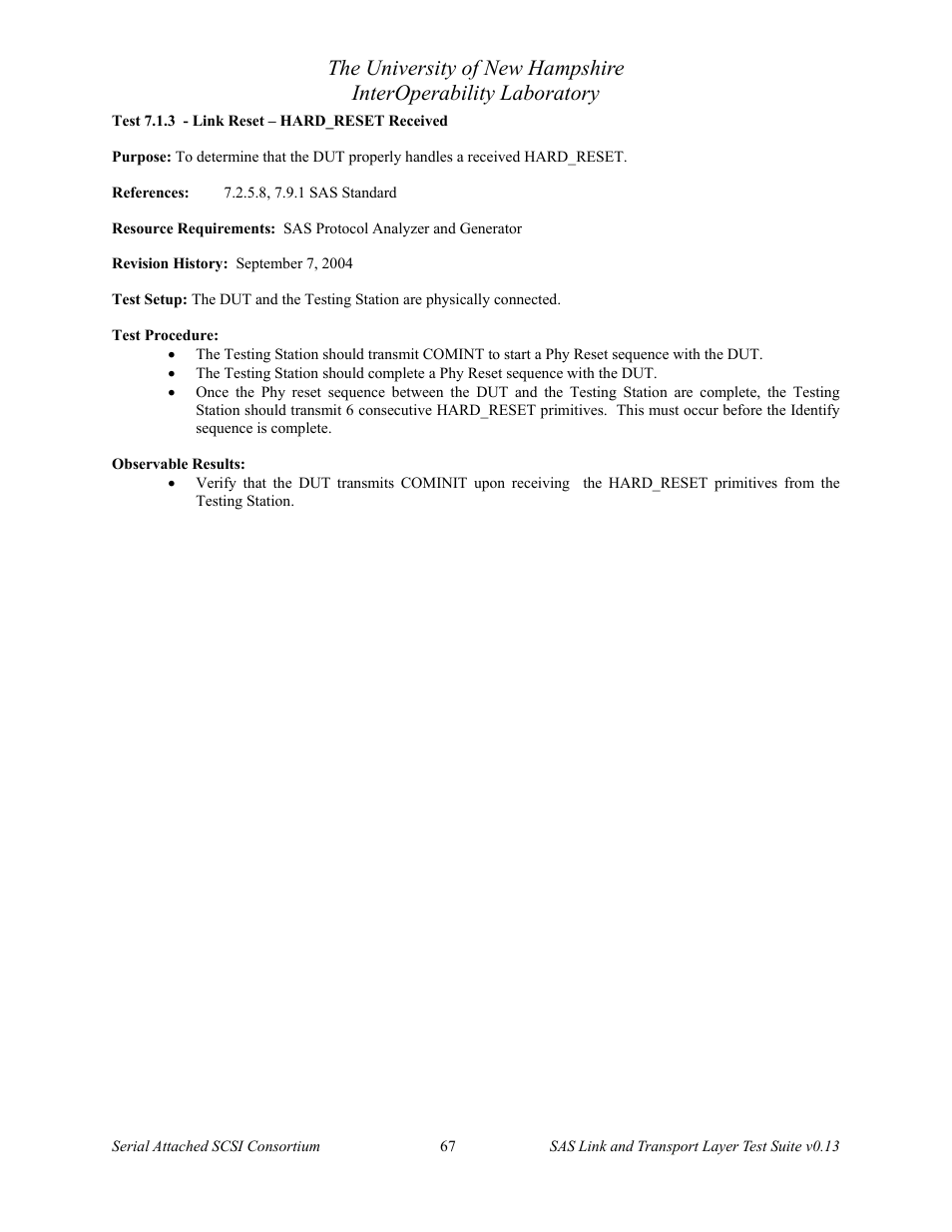 Teledyne LeCroy SAS Verification Test Descriptions User Manual | Page 68 / 186