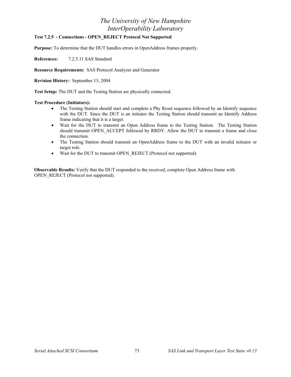 Teledyne LeCroy SAS Verification Test Descriptions User Manual | Page 74 / 186