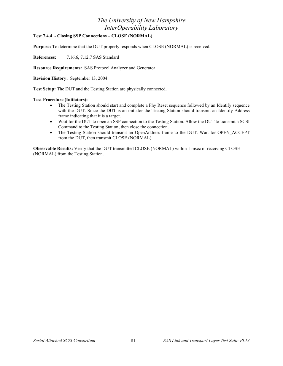 Teledyne LeCroy SAS Verification Test Descriptions User Manual | Page 82 / 186