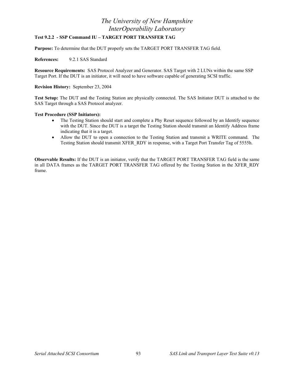 Teledyne LeCroy SAS Verification Test Descriptions User Manual | Page 94 / 186