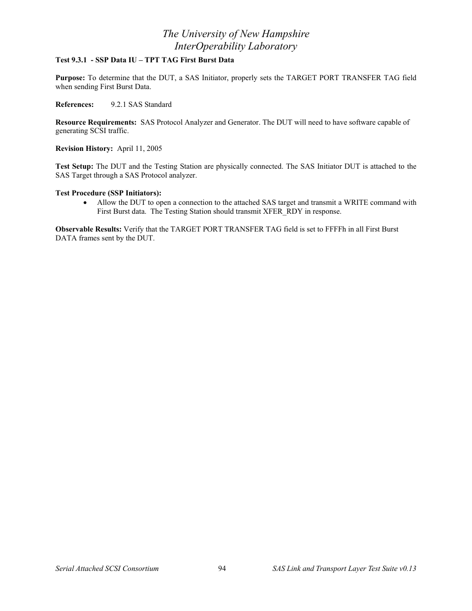 Teledyne LeCroy SAS Verification Test Descriptions User Manual | Page 95 / 186