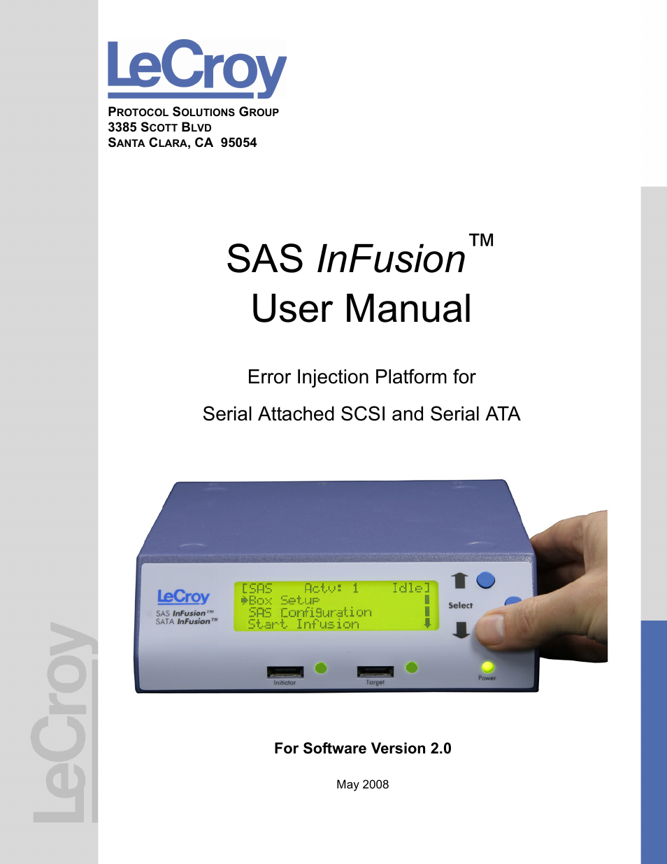 Teledyne LeCroy SAS_SATA InFusion - Users Manual User Manual | 113 pages