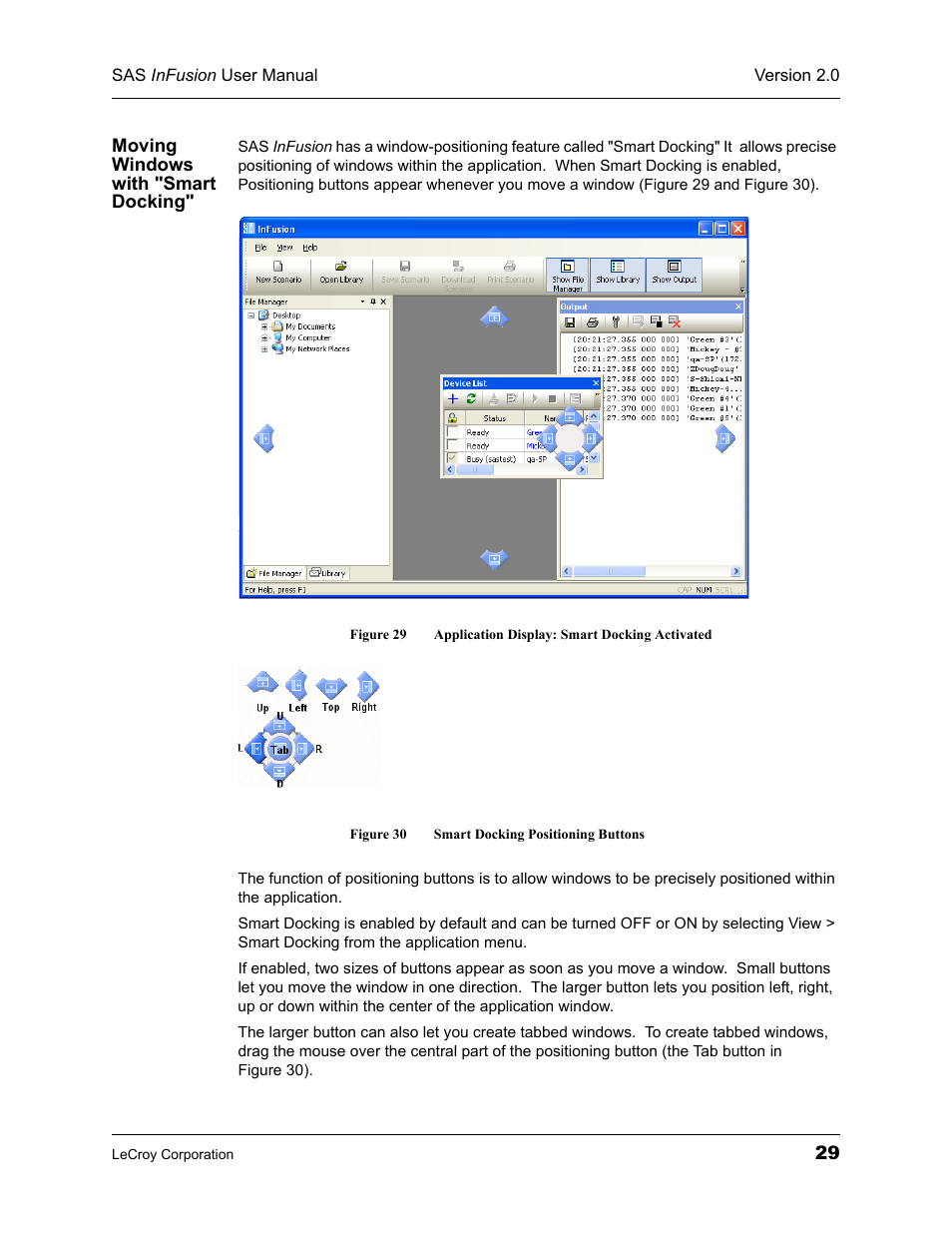 Moving windows with "smart docking | Teledyne LeCroy SAS_SATA InFusion - Users Manual User Manual | Page 43 / 113