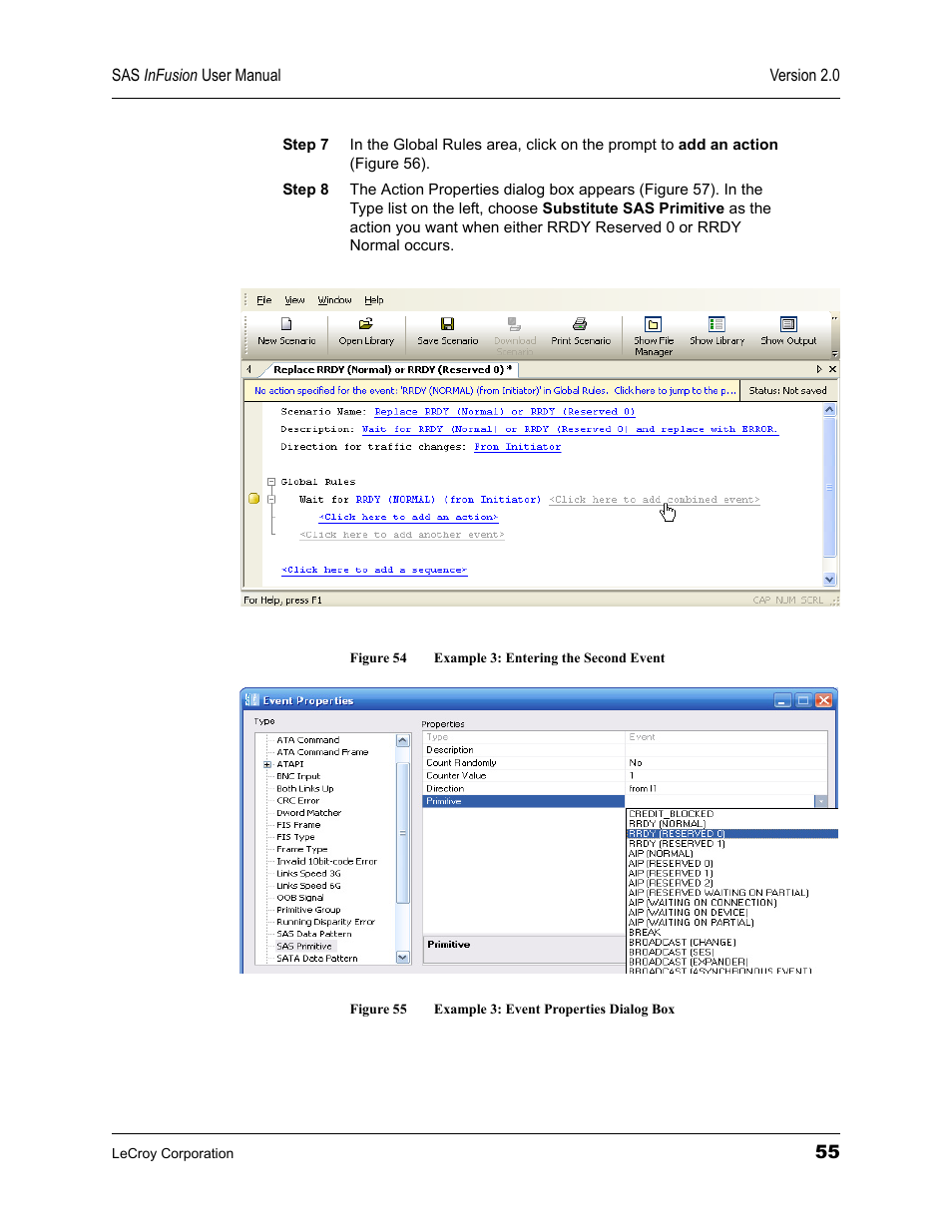 Figure 54), S (figure 55 | Teledyne LeCroy SAS_SATA InFusion - Users Manual User Manual | Page 69 / 113