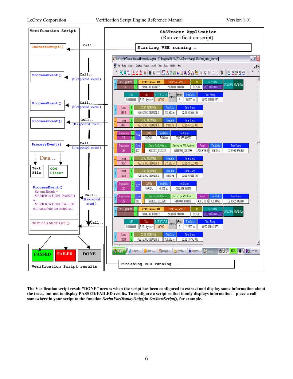 Run verification script), Data | Teledyne LeCroy SATracer 3G Verification Script Engine manual User Manual | Page 11 / 68