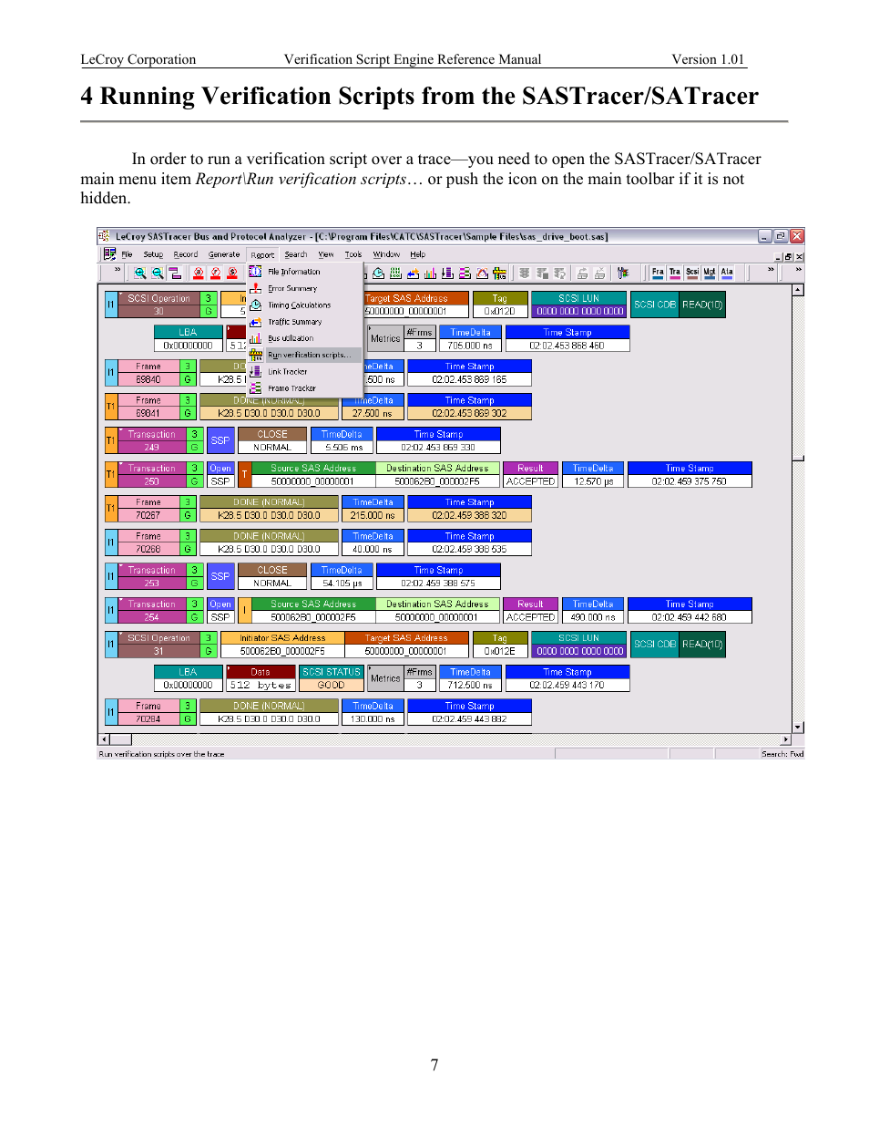 Teledyne LeCroy SATracer 3G Verification Script Engine manual User Manual | Page 12 / 68