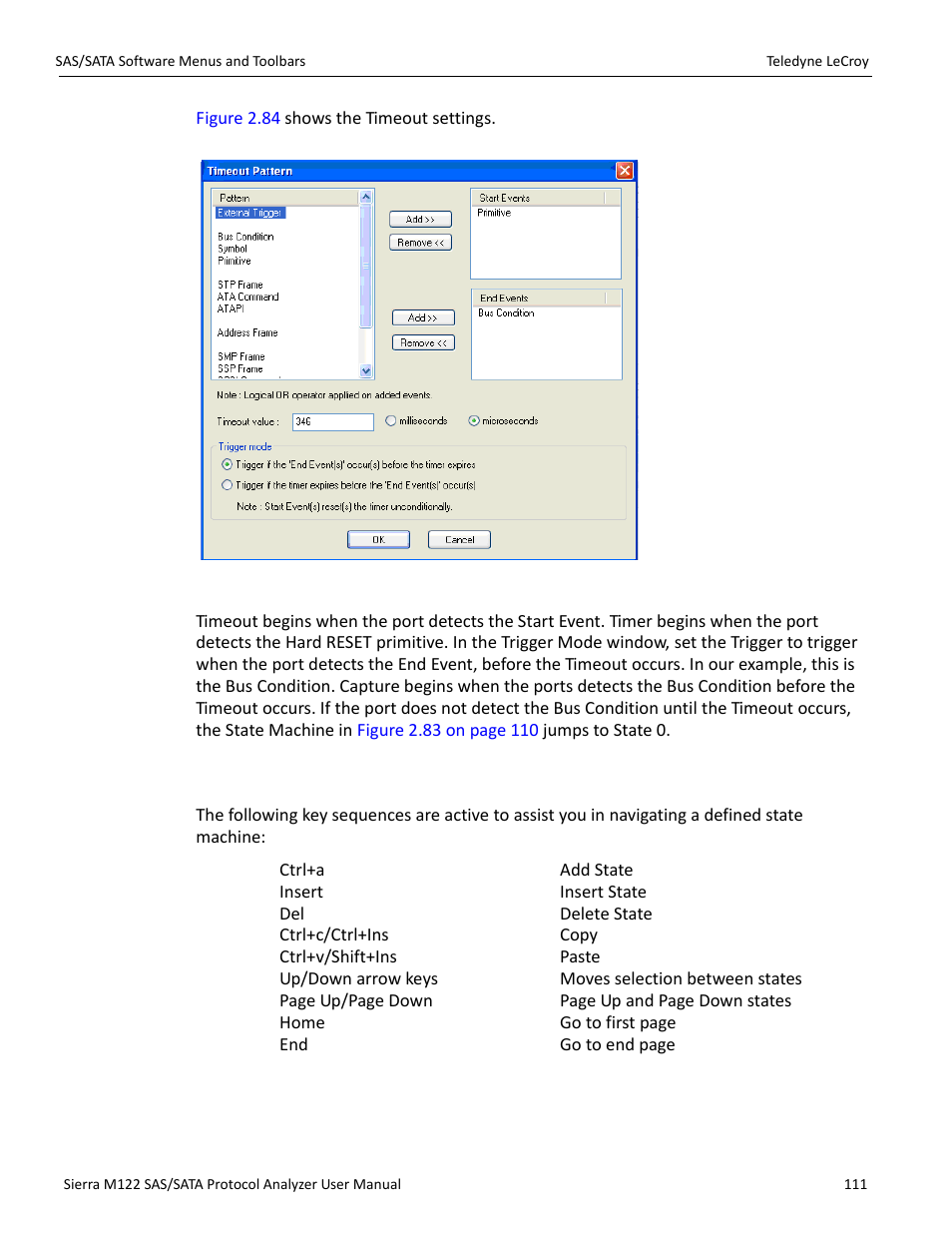 24 useful key sequences | Teledyne LeCroy Sierra M122 User Manual User Manual | Page 113 / 385