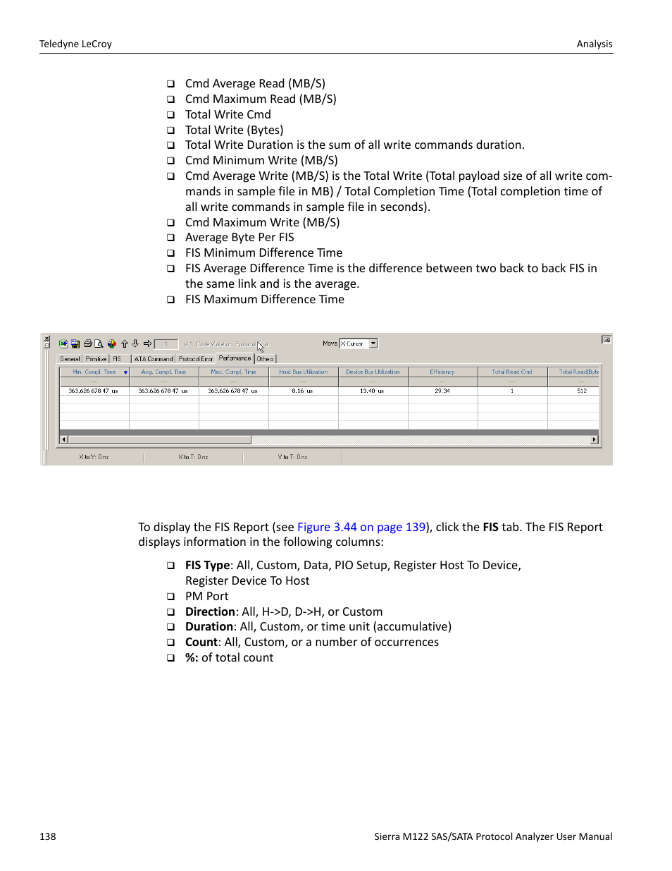 Fis report (sata) | Teledyne LeCroy Sierra M122 User Manual User Manual | Page 140 / 385