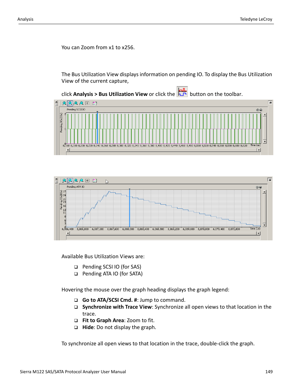 Zoom, 13 bus utilization view | Teledyne LeCroy Sierra M122 User Manual User Manual | Page 151 / 385