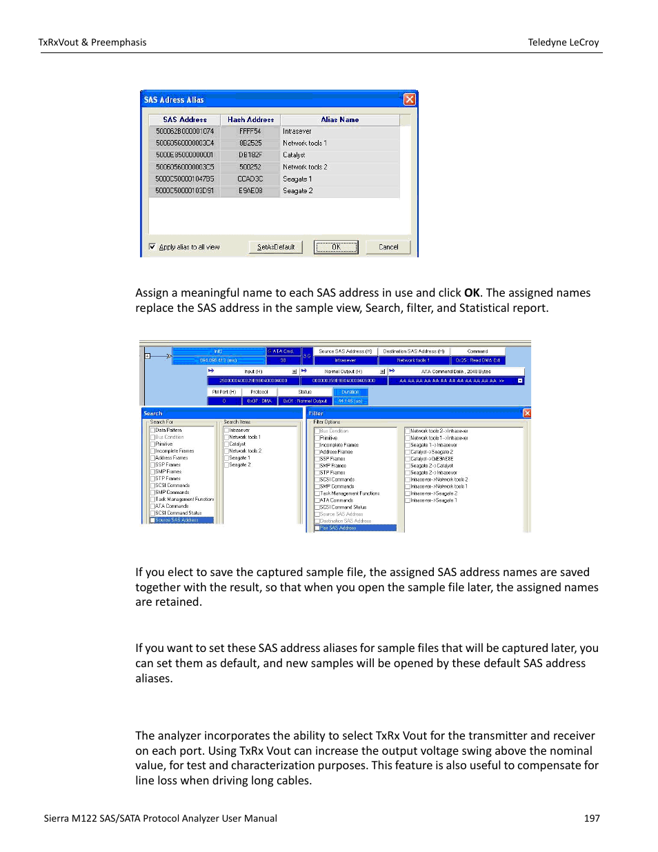 Set as default, 15 txrxvout & preemphasis | Teledyne LeCroy Sierra M122 User Manual User Manual | Page 199 / 385