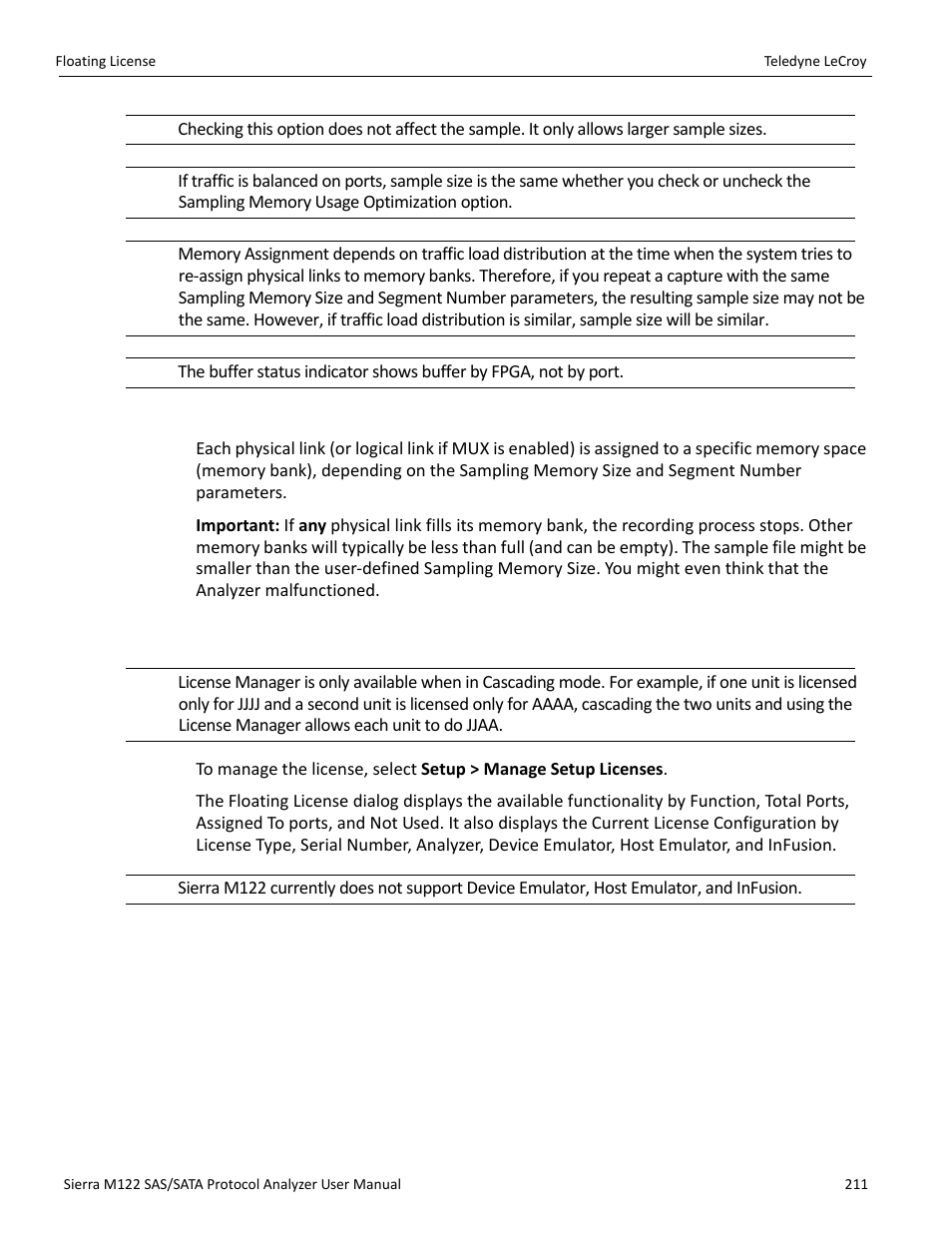 17 floating license | Teledyne LeCroy Sierra M122 User Manual User Manual | Page 213 / 385