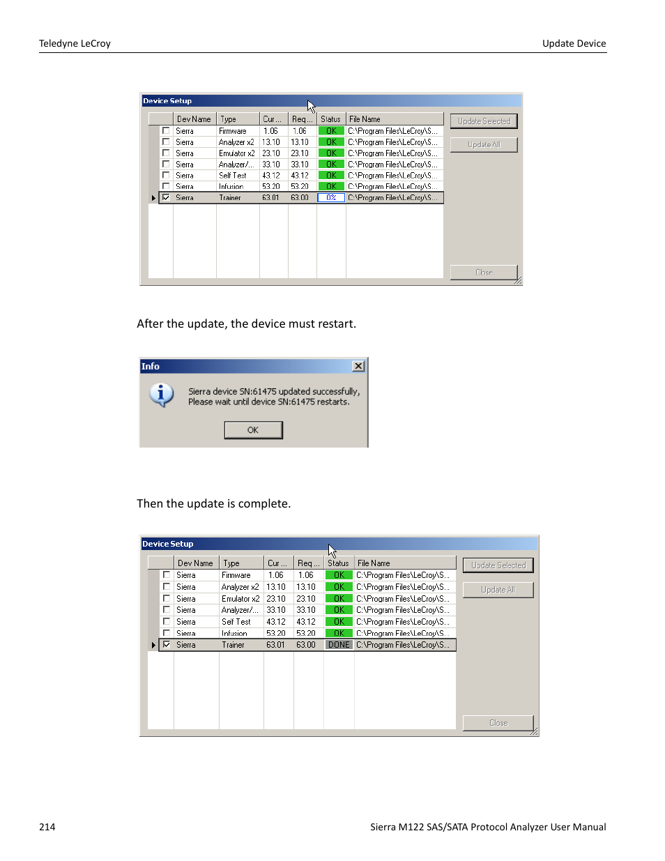 Teledyne LeCroy Sierra M122 User Manual User Manual | Page 216 / 385