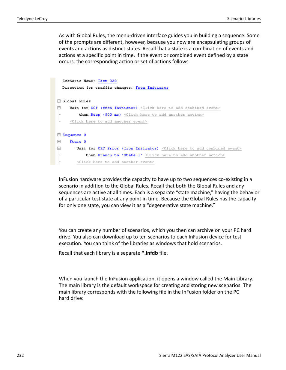 5 scenario libraries, 1 main library | Teledyne LeCroy Sierra M122 User Manual User Manual | Page 234 / 385