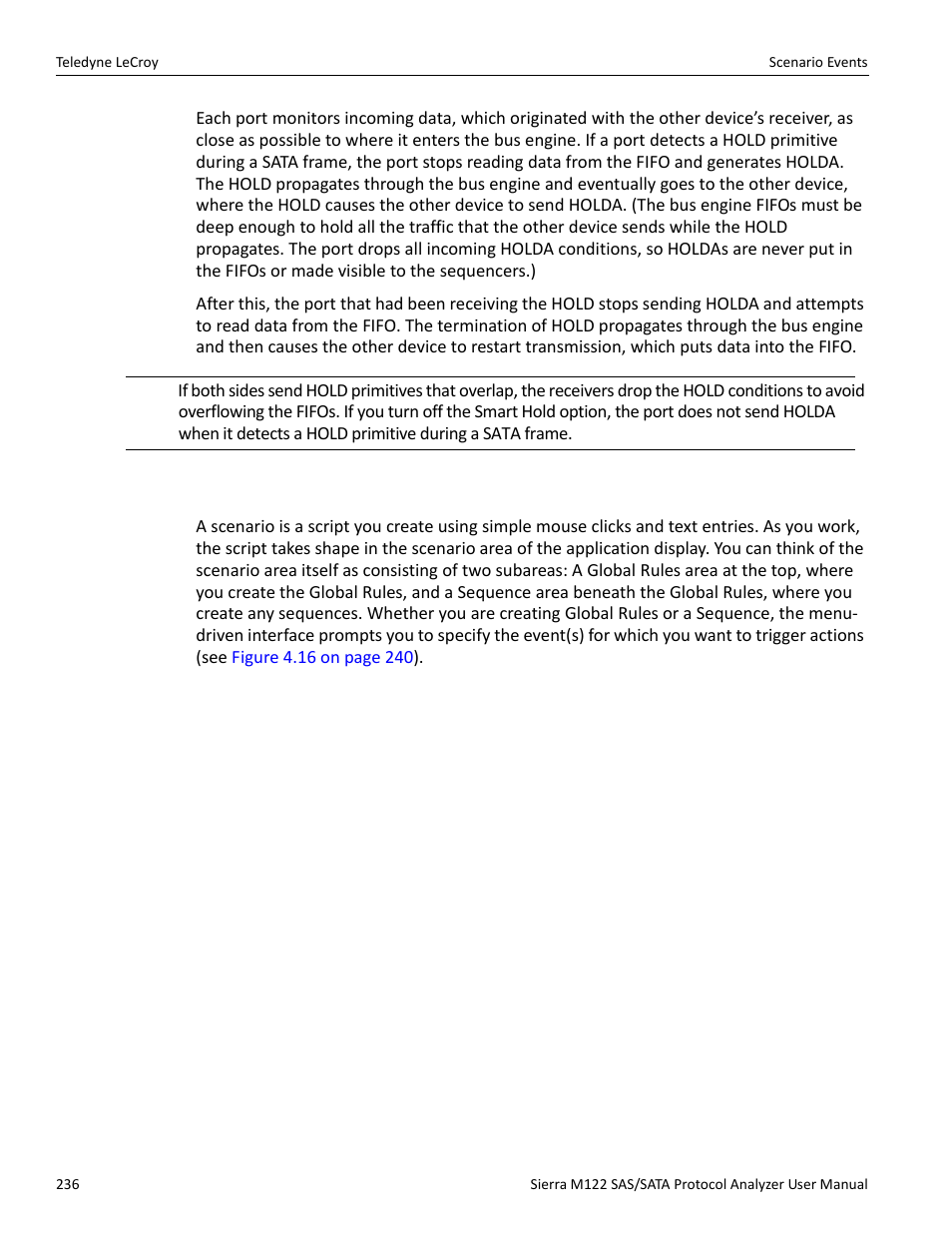 7 scenario events | Teledyne LeCroy Sierra M122 User Manual User Manual | Page 238 / 385